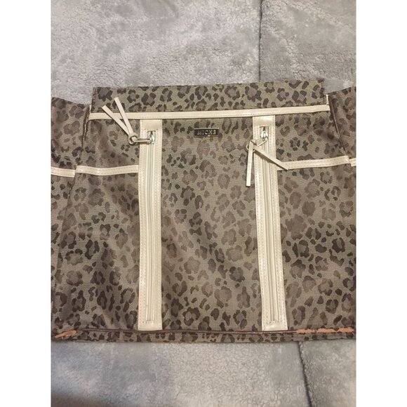 Miche Cleo Leopard Print Tote Bag With Double Zipper Pockets - Picture 2 of 14